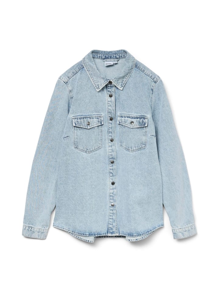 

Рубашка Vero Moda, светло-синий деним