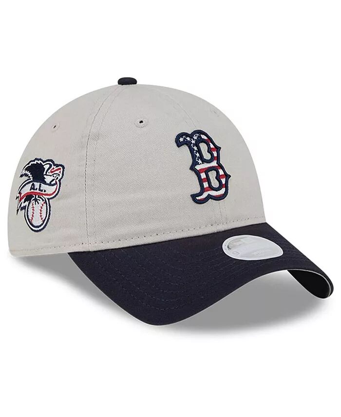 

Женская хаки/черная Boston Red Sox 2024 Четвертого июля 9TWENTY Регулируемая кепка New Era