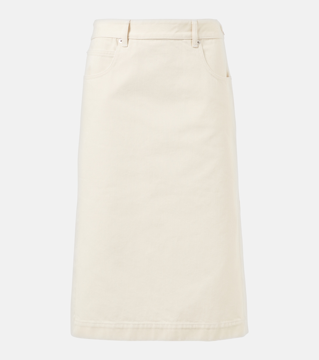 

Джинсовая юбка миди Bottega Veneta, Pale Meringue