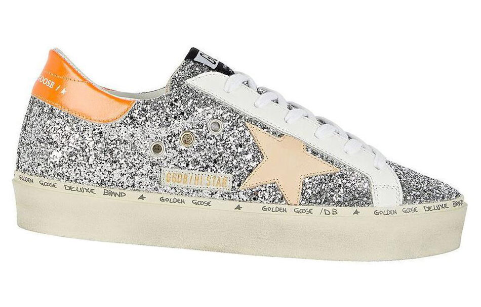 Кроссовки Golden Goose Skateboarding Shoes Women's Low-top Silver, серебряный — фото 3