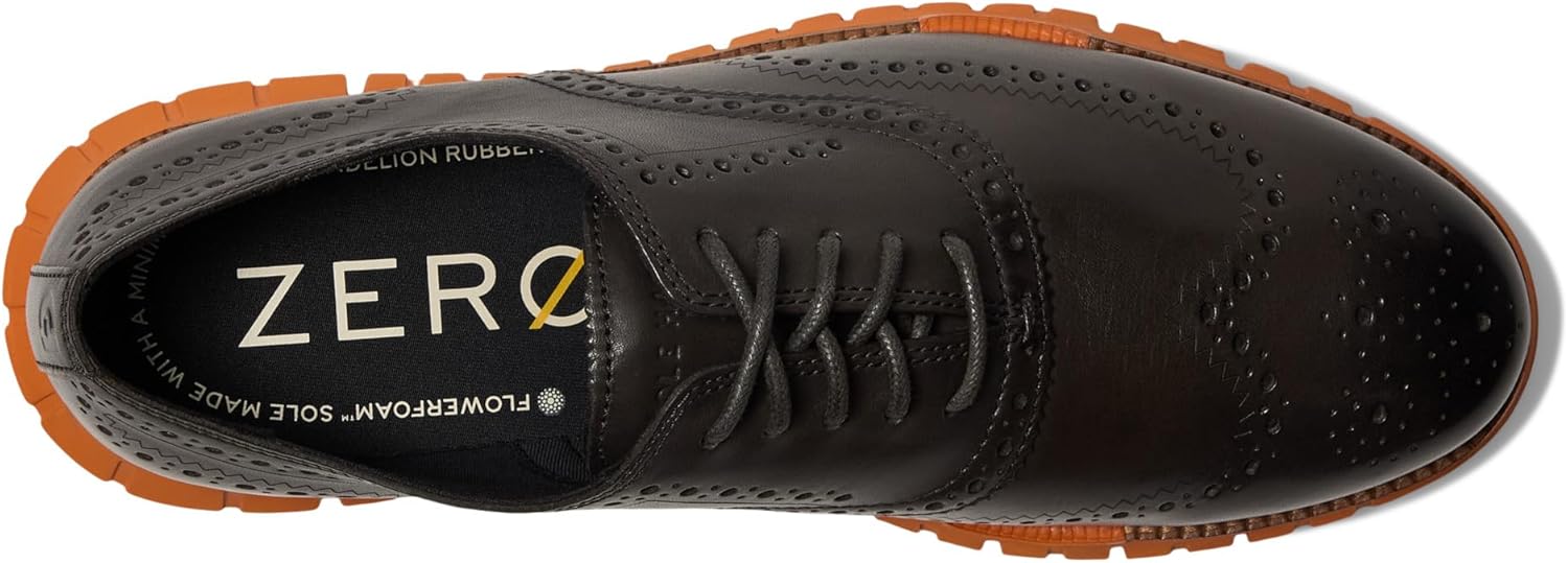Мужские кроссовки Cole Haan Zerogrand Remastered Wing Tip Oxford, Raven/Dark Natural/Marmalade — фото 4