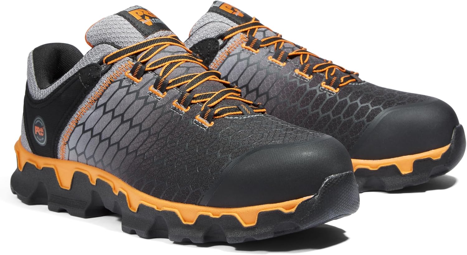 Timberland PRO мужские промышленные и строительные ботинки Powertrain Sport Alloy-Toe EH, Black/Grey/Orange-2024 New — фото 2