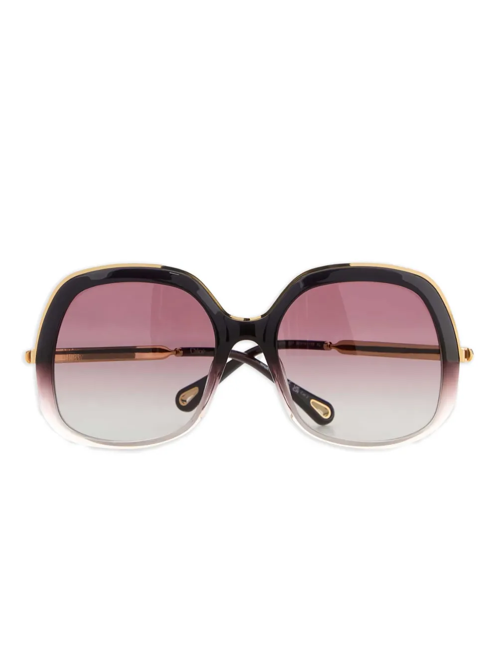 

Солнцезащитные очки в квадратной оправе Chloé Eyewear, черный
