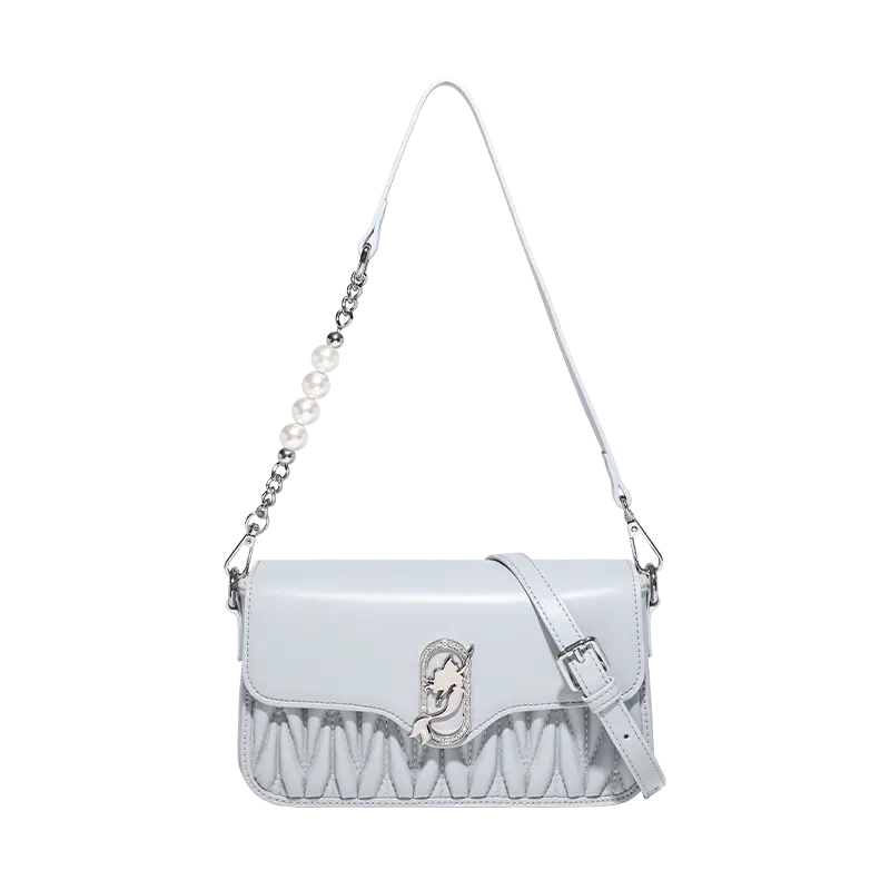 

Disney Микки серия женская плечевая сумка из полиуретана цвет экрю/ночной черный/ледяной серо-голубой, Ice Gray Blue