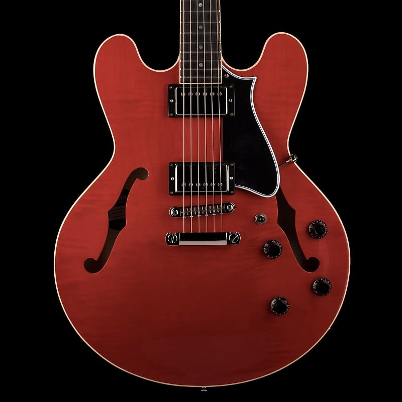 

Электрогитара Heritage H-535 Semi-Hollow Trans Cherry Electric Guitar with Case