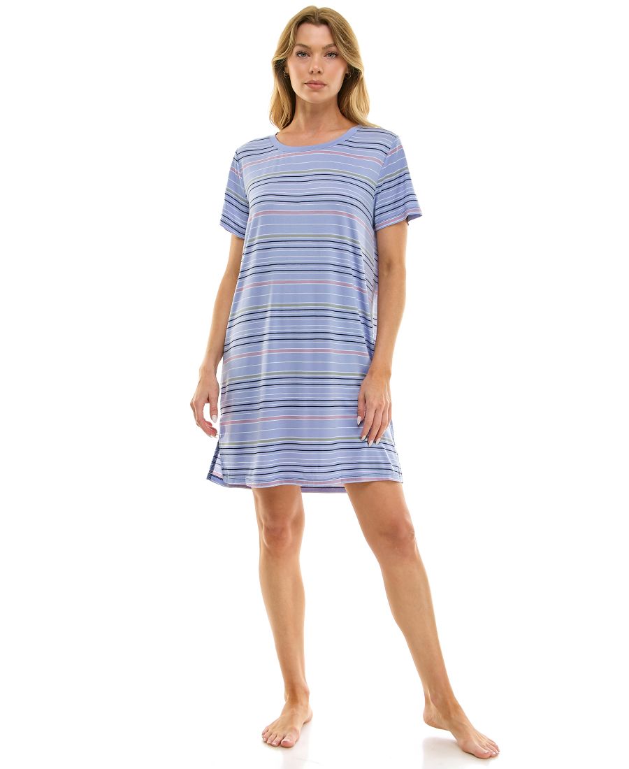

Женская ночная рубашка с коротким рукавом и принтом Roudelain, ABBILI STRIPE HORIZONTAL