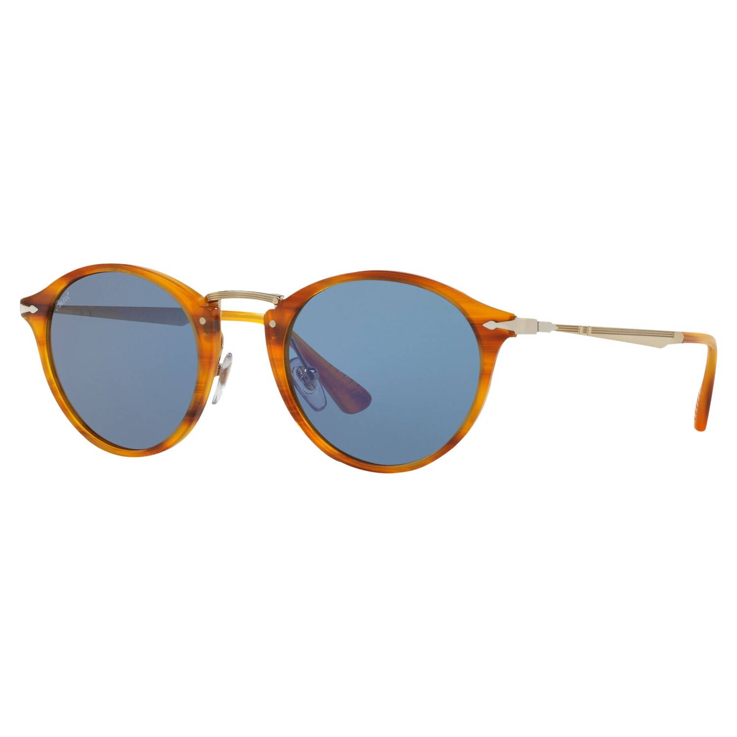

Persol PO3166S Овальные солнцезащитные очки Calligrapher Edition, Гавана/Синий