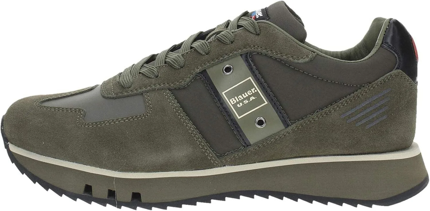 Blauer. Мужские кроссовки цвета хаки, производства США, F4TOKYO01/TAS F. Съемная резиновая стелька с подъемом на 2,5 см