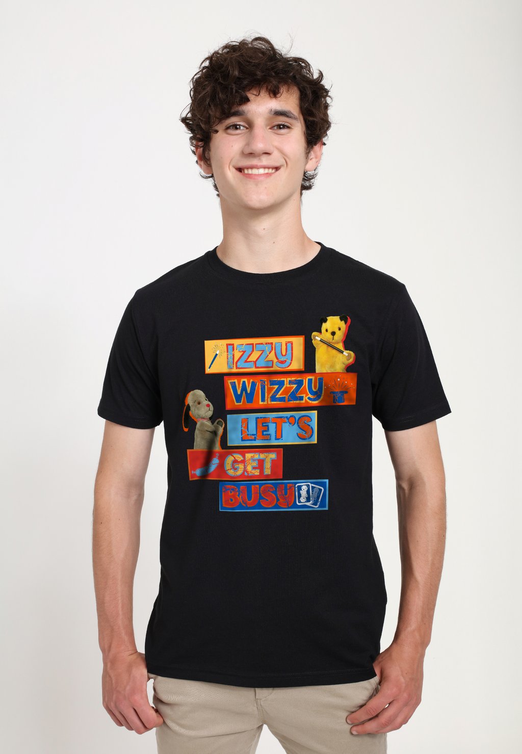 

Футболка с принтом SOOTY IZZY WIZZY LET'S GET BUSY Henry Tiger, черный