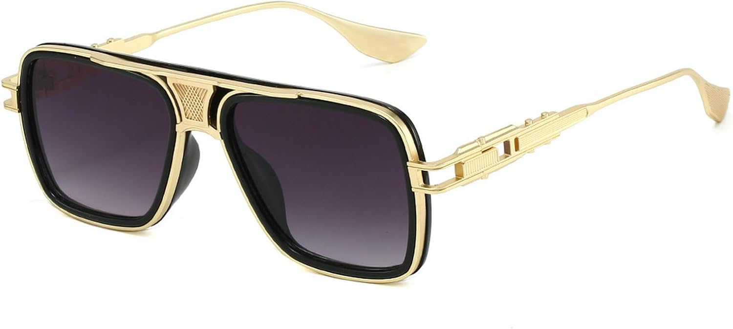 

Винтажные металлические квадратные солнцезащитные очки для мужчин, модные панк-очки, градиентные солнцезащитные очки, защита от УФ-излучения UV400 для женщин mincl, Gradient Grey