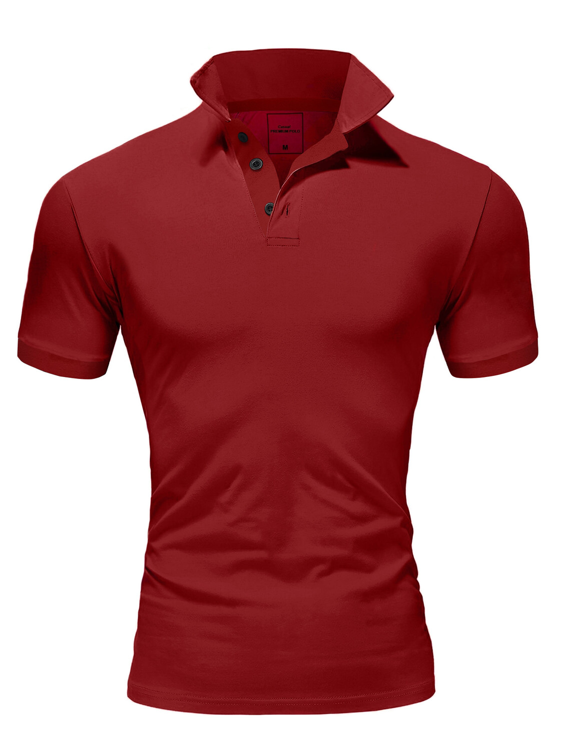 

Поло Amaci&Sons Basic Kurzarm MAINE, бордо