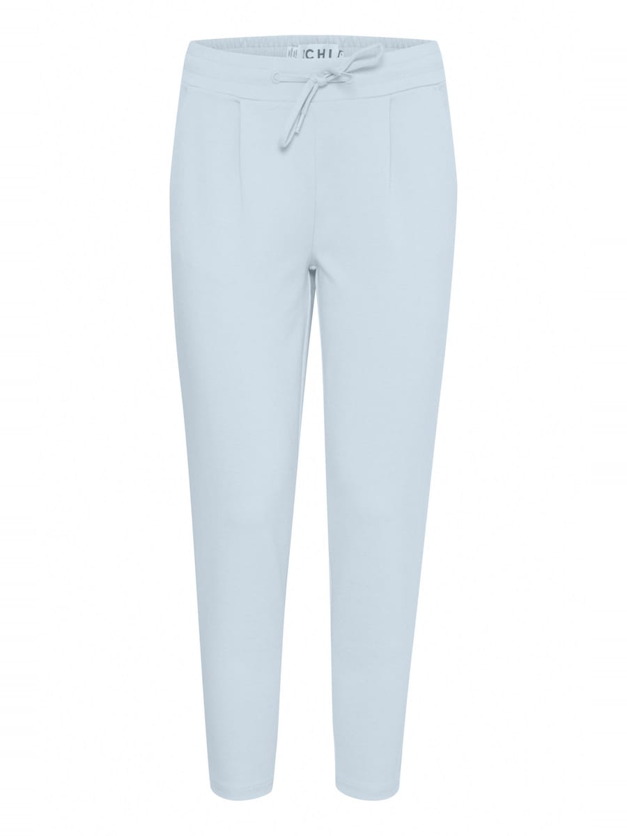 

Зауженные брюки со складками спереди ICHI Kate, светло-голубой