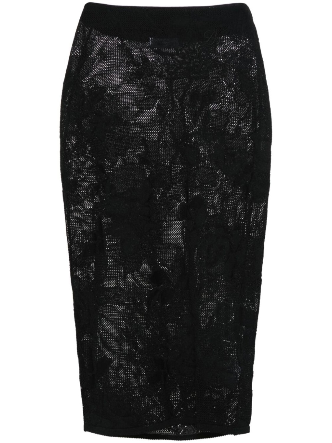 

Blumarine юбка миди рыхлой вязки, черный