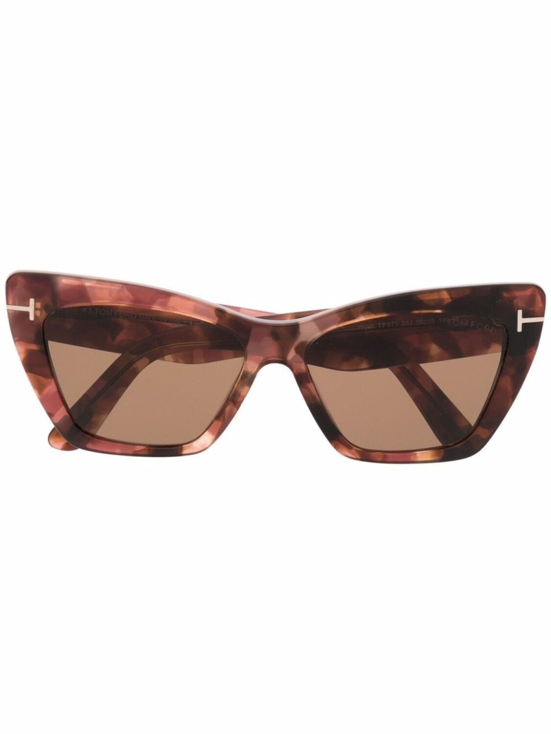

Солнцезащитные очки в оправе 'кошачий глаз' TOM FORD Eyewear, коричневый