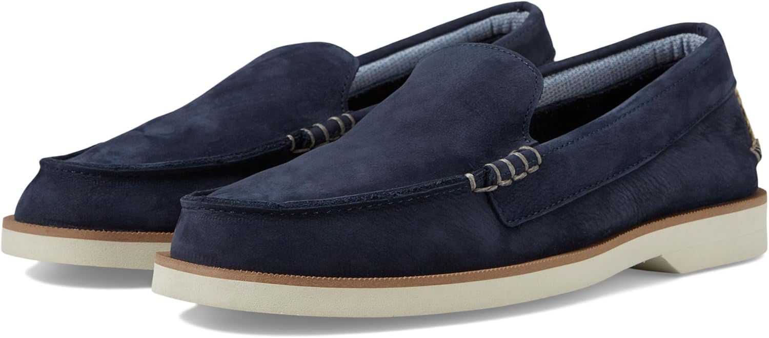 Мужские аутентичные оригинальные венецианские лодочные туфли Sperry с двойной подошвой, Navy Nubuck — фото 3
