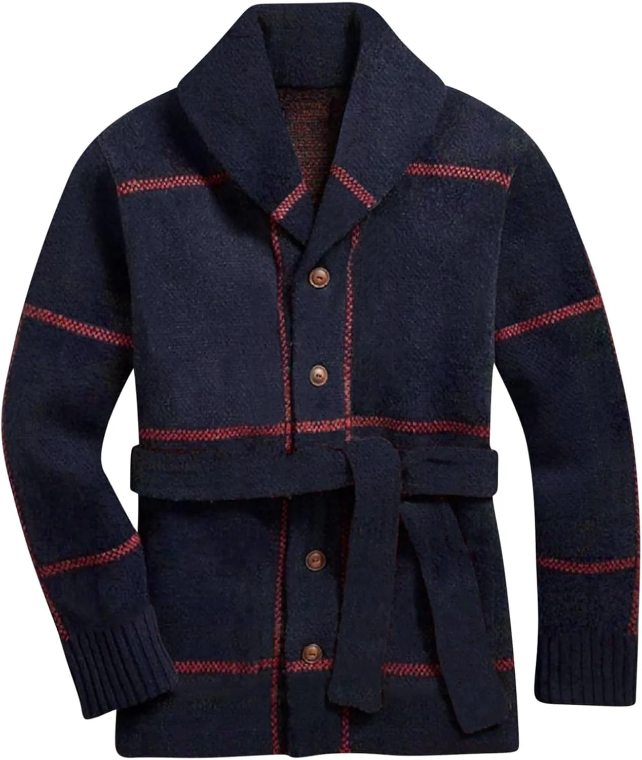 

Кардиган Dgoopd для мужчин, цветной блок, кабельная вязка, с карманами