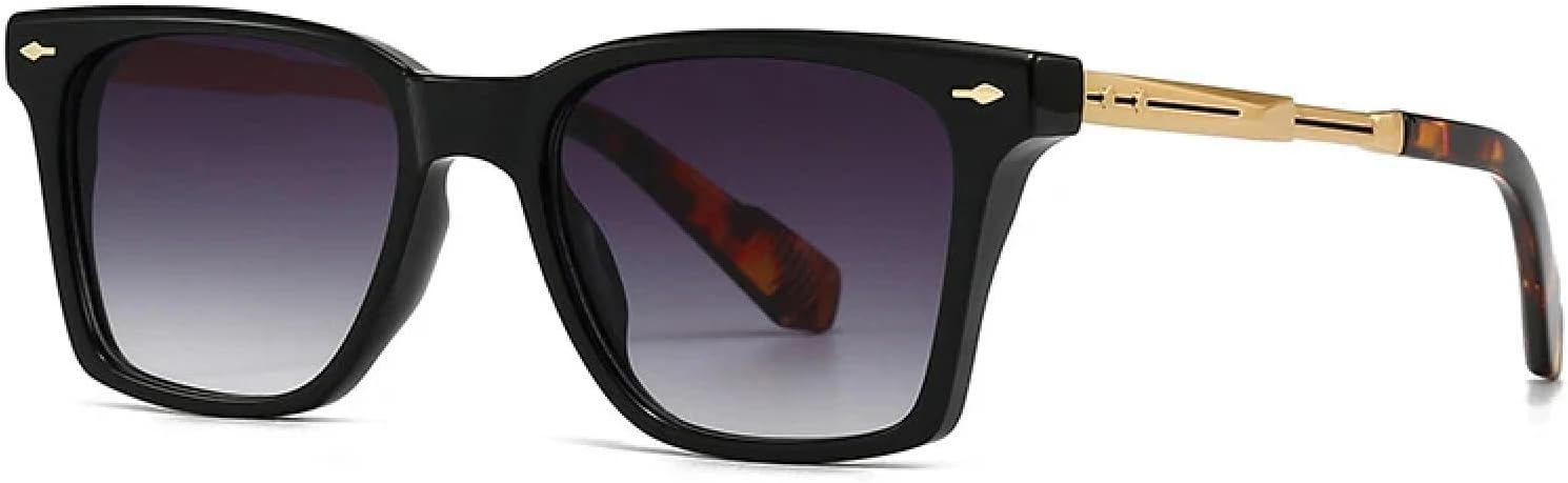 

Ретро женские солнцезащитные очки класса люкс с заклепками, модные мужские солнцезащитные очки с градиентным переходом цвета, солнцезащитные очки UV400 TVTBBVV, Black Gray Gradient