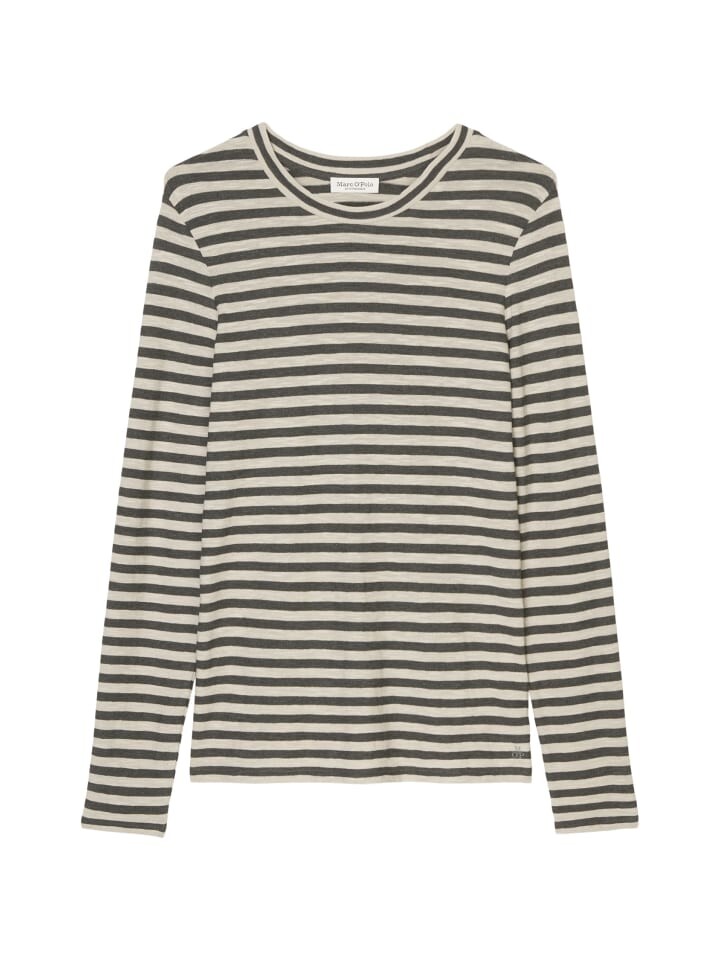 

Лонгслив Marc O'Polo Ringel regular, цвет multi/deep grey melange