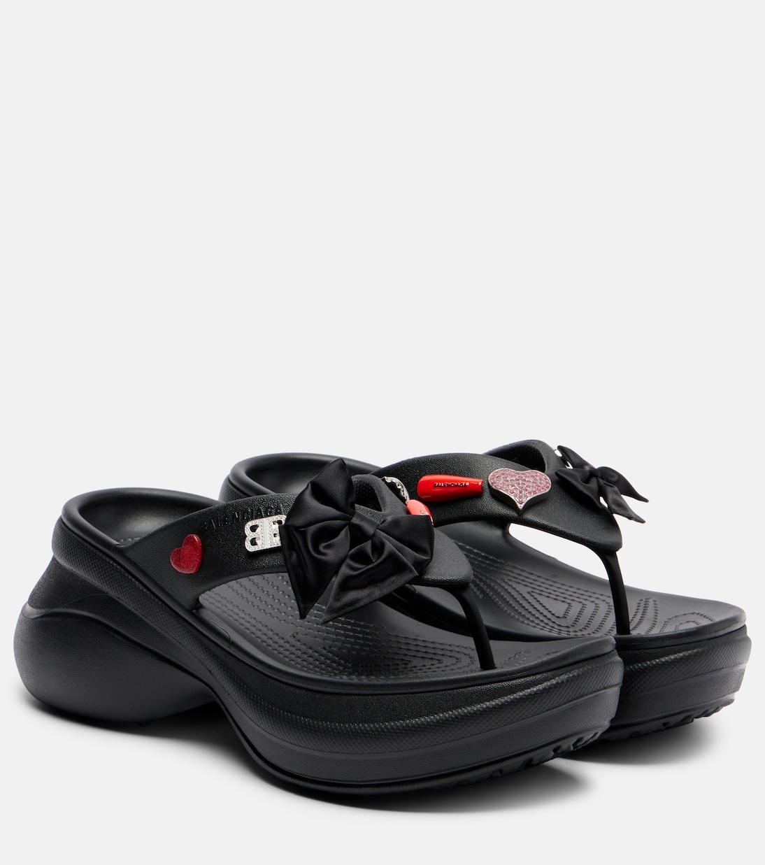 x Crocs Jibbitz сандалии-платформы Balenciaga, Black/Silver