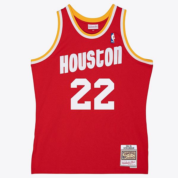 

Мужская футболка Clyde Drexler Houston Rockets 1994/95 Swingman красная Mitchell & Ness