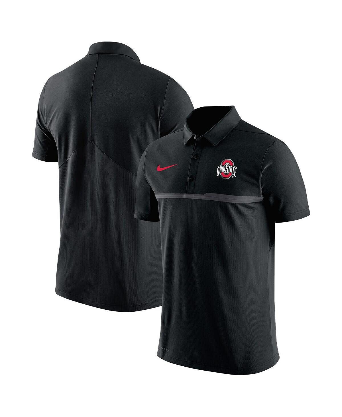 

Мужская черная рубашка-поло Ohio State Buckeyes Coaches Performance Nike