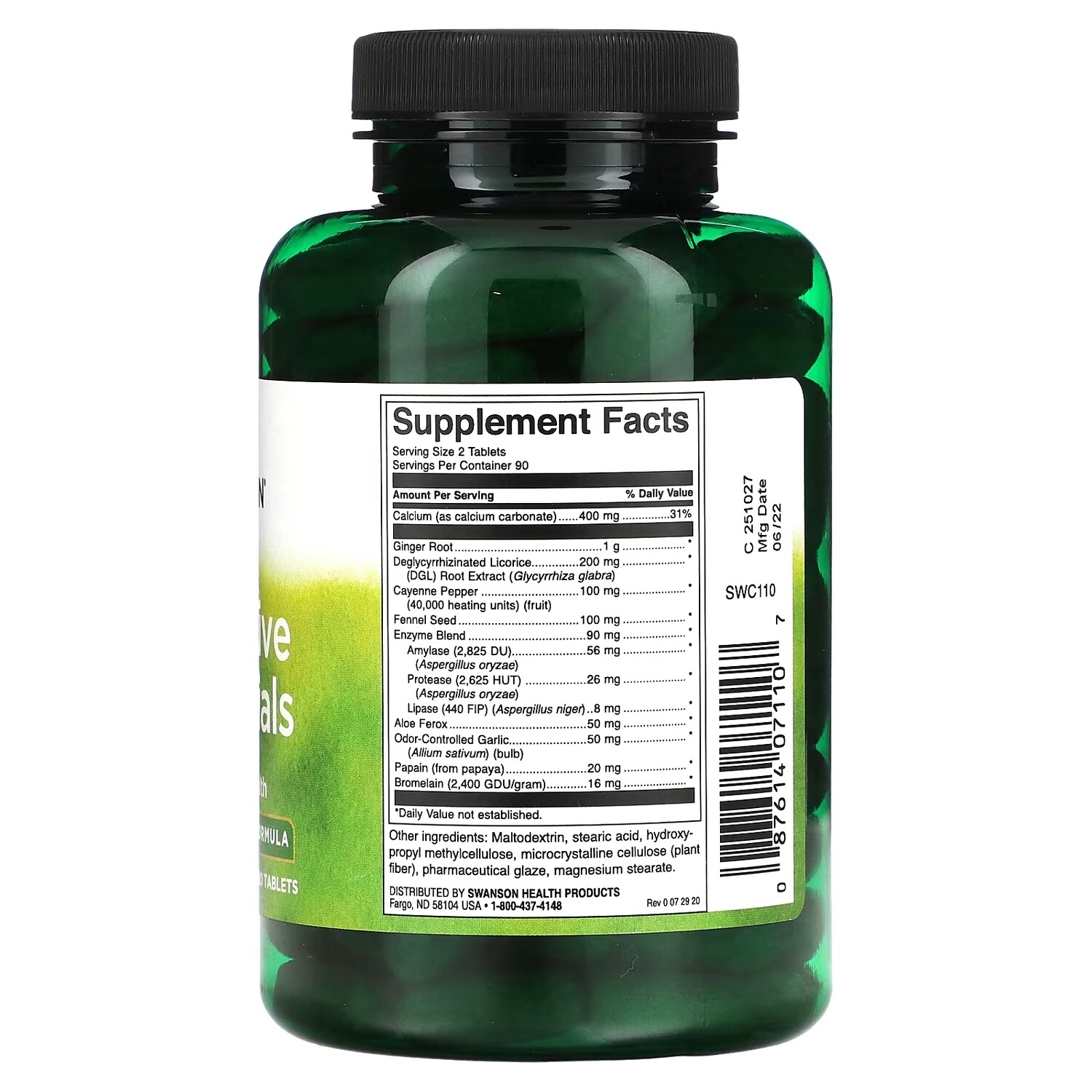

Добавка Swanson Digestive Essentials, 180 таблеток