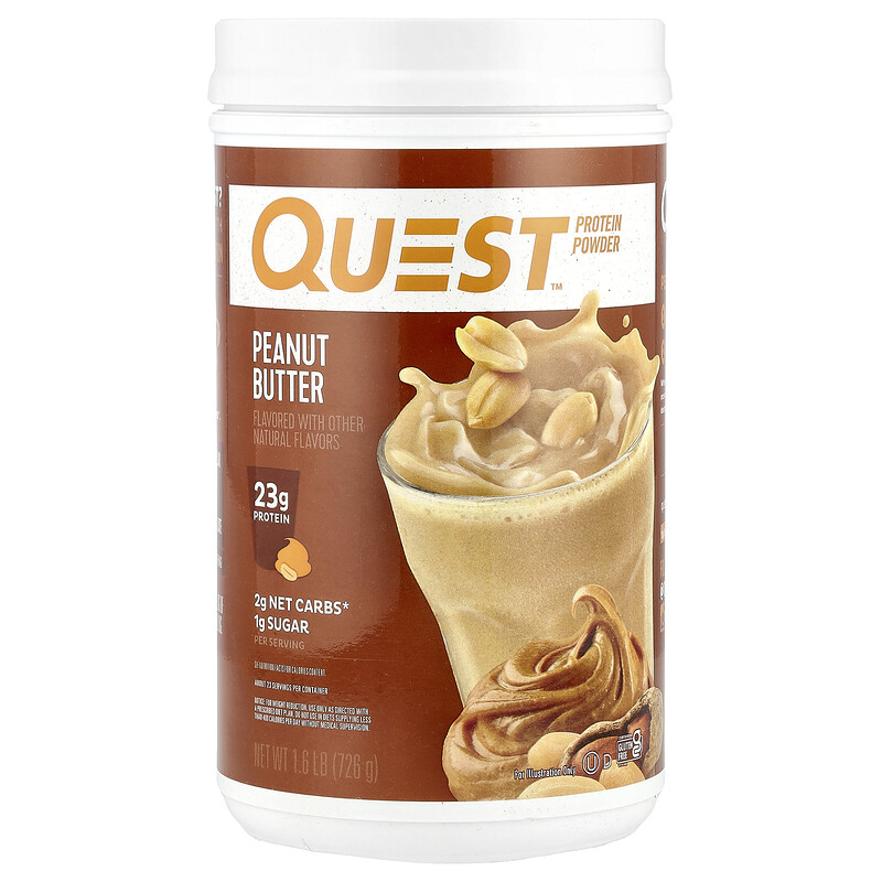 

Quest Nutrition, Протеиновый порошок, арахисовая паста, 726 г (1,6 фунта)