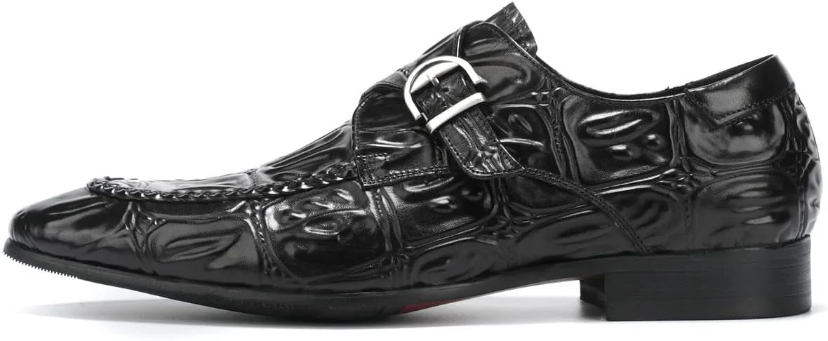 

Мужские лоферы Santimon, классические туфли-слипоны из кожи с пряжкой, лакированные аллигаторовые пенни-лоферы, удобная модная обувь для бизнеса и прогулок, черный