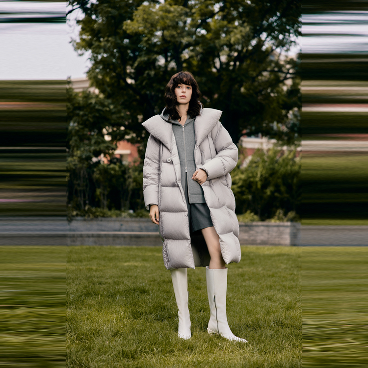 

ELLE Пуховик Women's Medium Gray