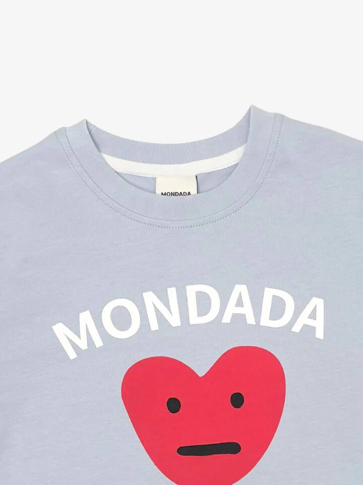 Детская футболка с голубым сердцем Powder от Mondada — фото 2