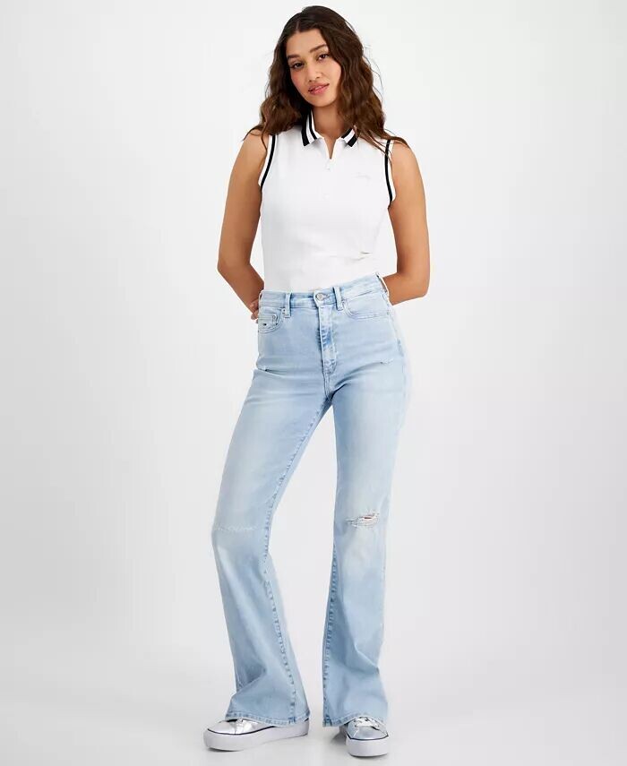 

Женские рваные расклешенные джинсы Sylvia с высокой посадкой Tommy Jeans, синий