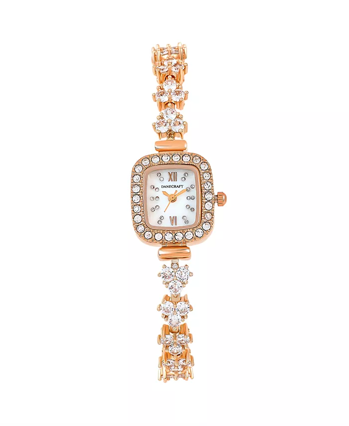 

Женские аналоговые часы с позолотой 18K розового золота Danecraft