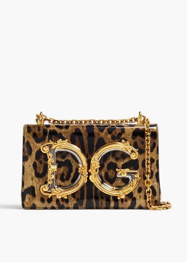 

Сумка через плечо Dolce&Gabbana Medium DG Girls, животный принт