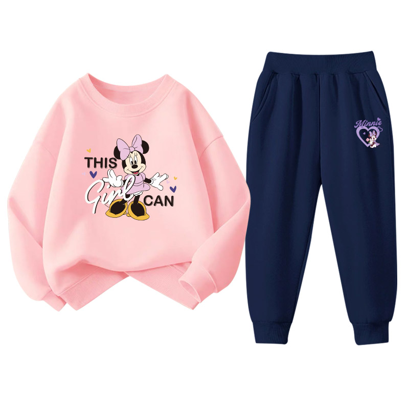 

Повседневная спортивная одежда для детей 3-7 лет Disney, розовый/темно-синий