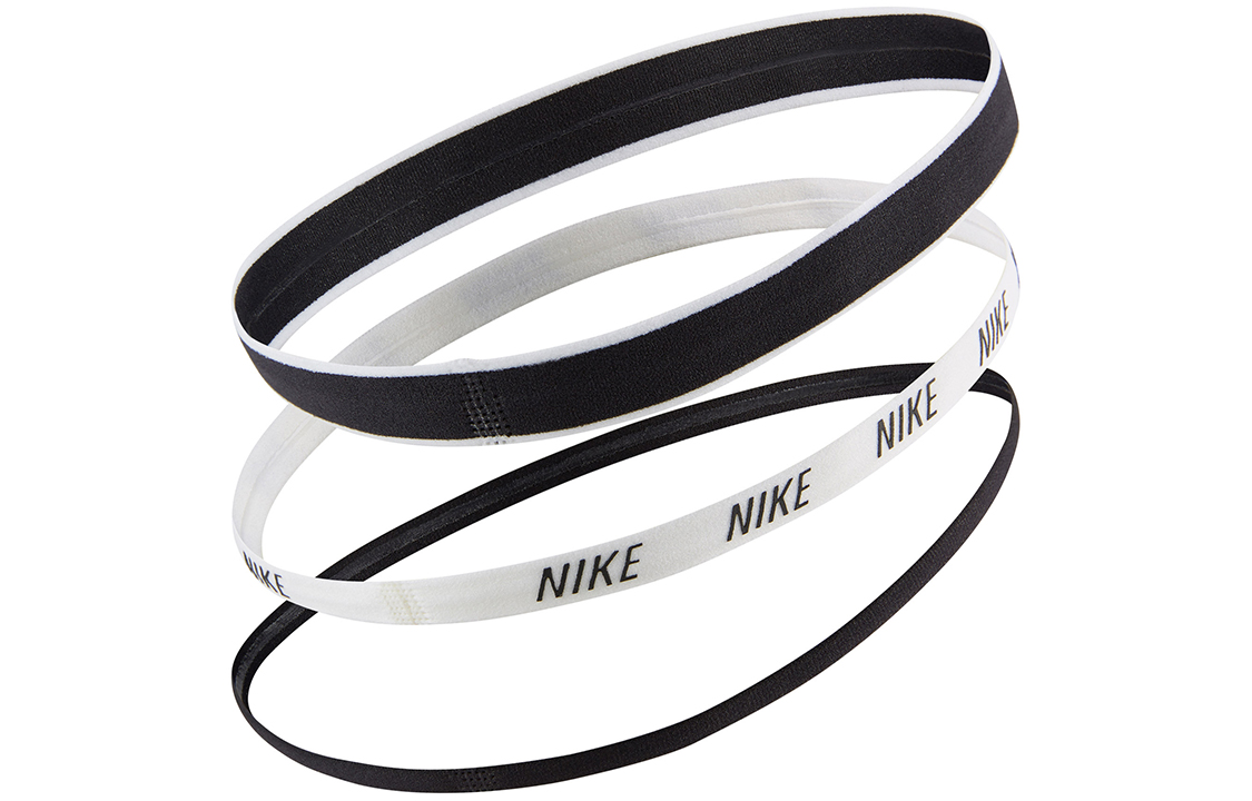 Nike Полиамидные повязки для волос Unisex Black/White/Black — фото 2