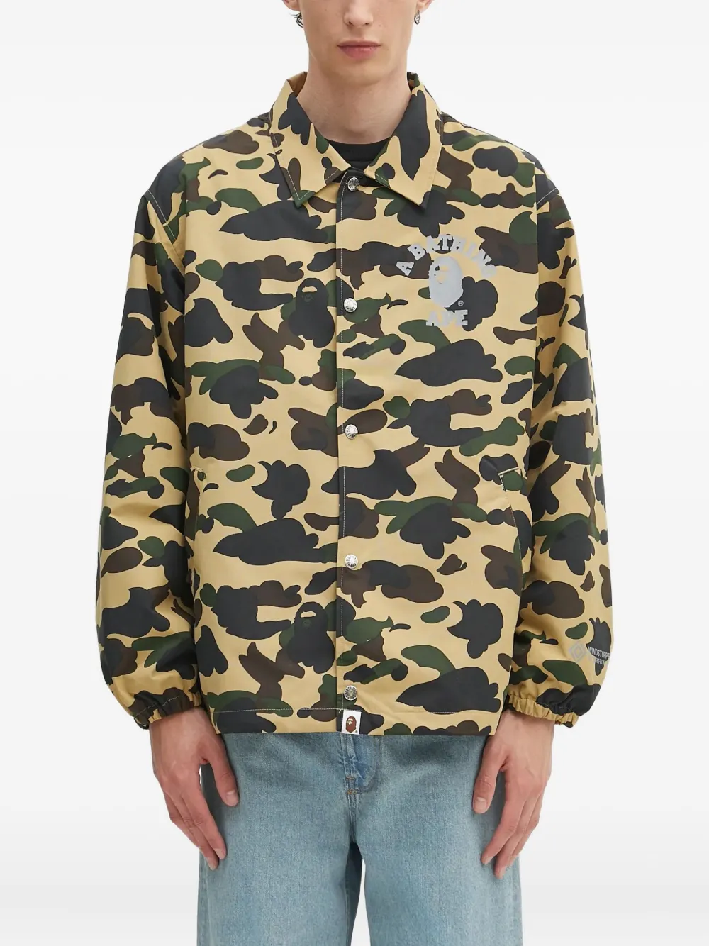 

Куртка-рубашка с камуфляжным принтом A BATHING APE, желтый