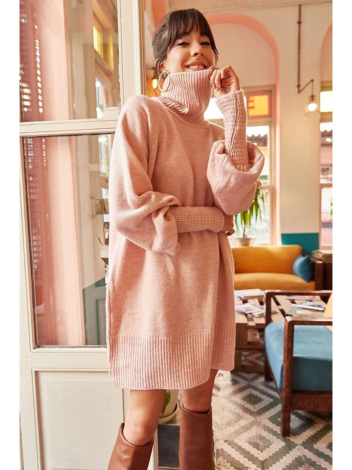 

Короткое платье Olalook Strickkleid, розовый