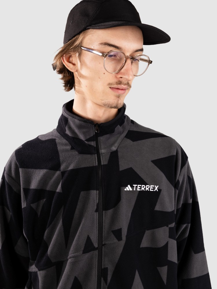 Спортивная куртка adidas Terrex Mt Aop Fleecejacke, black/carbon — фото 4