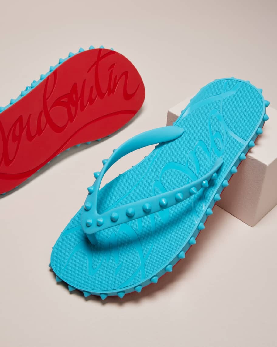 Шлепанцы с красной подошвой Loubi Donna Spike Christian Louboutin — фото 2