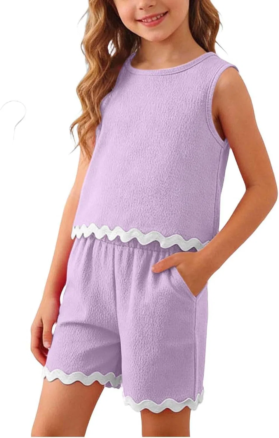 Детский комплект из топа и шорт, Zzalalana, Purple