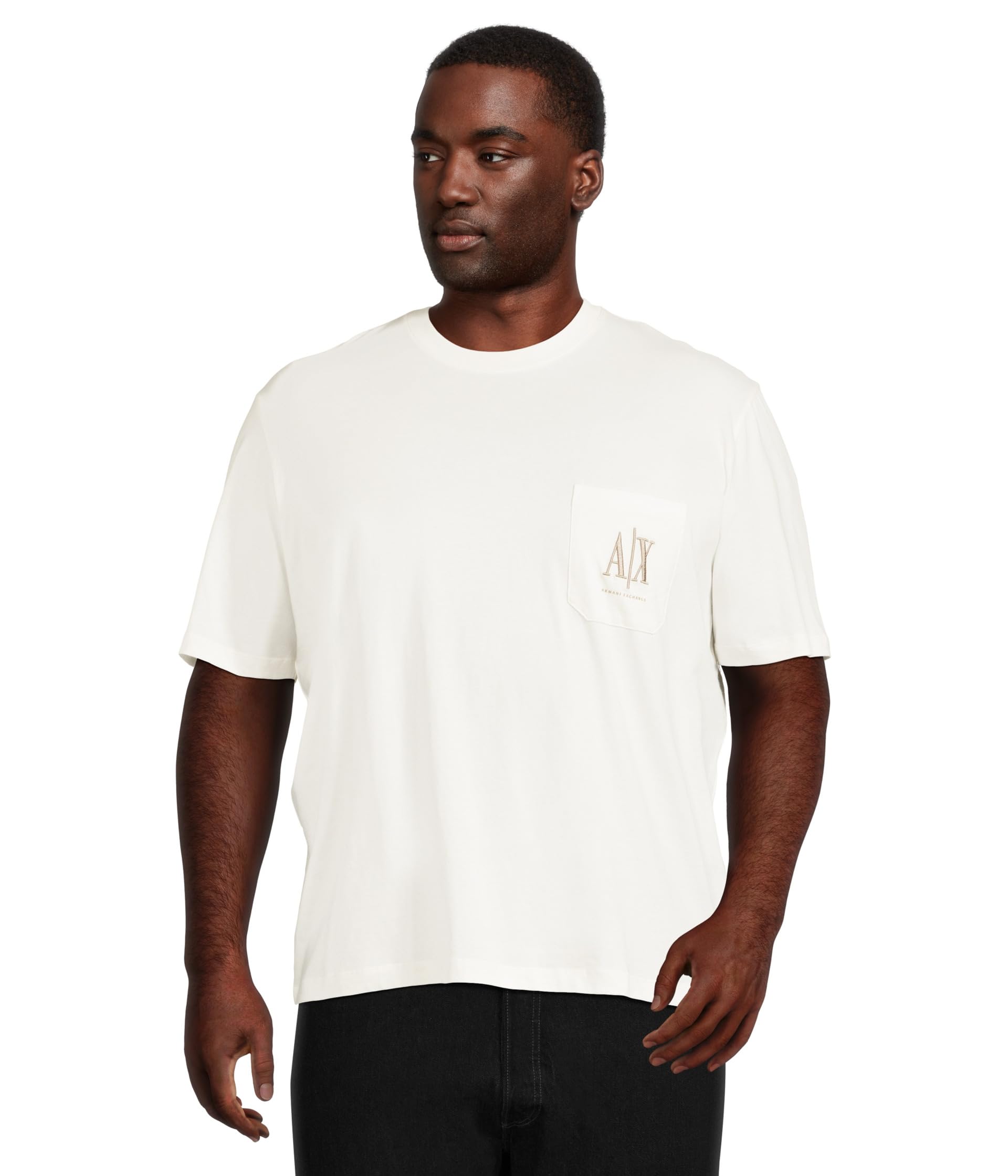 

Футболка Armani Exchange Icon Pocket Logo Tee, цвет Off White