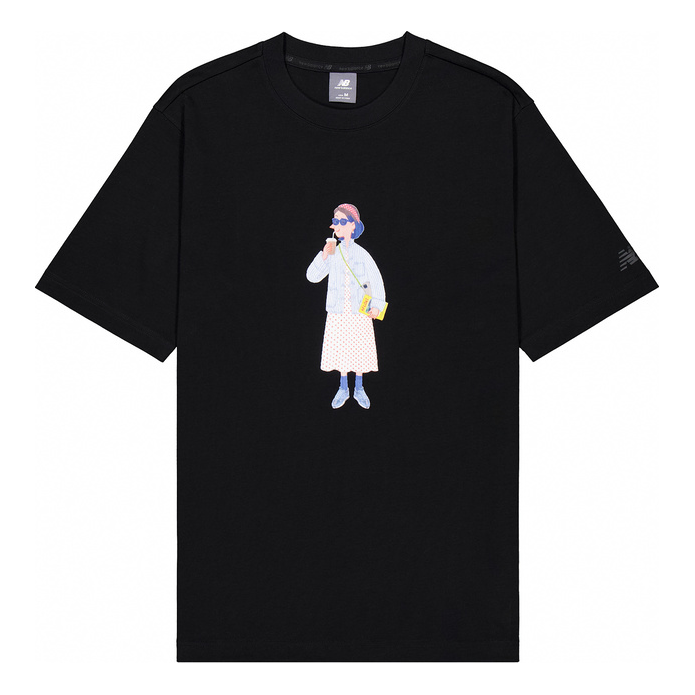 

Футболка New Balance x Mr. Slowboy Graphic T-shirt 'Black', черный