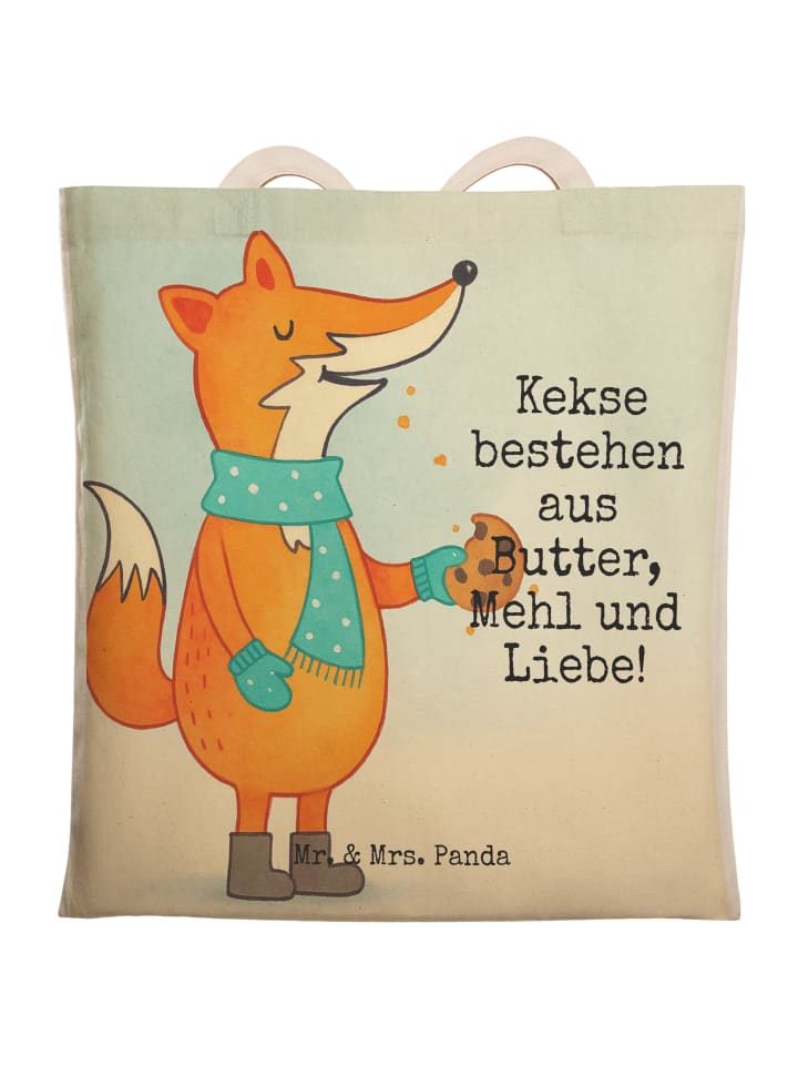 

Mr. & Mrs. Panda Сумка-шоппер с изображением лисички и надписью белого цвета