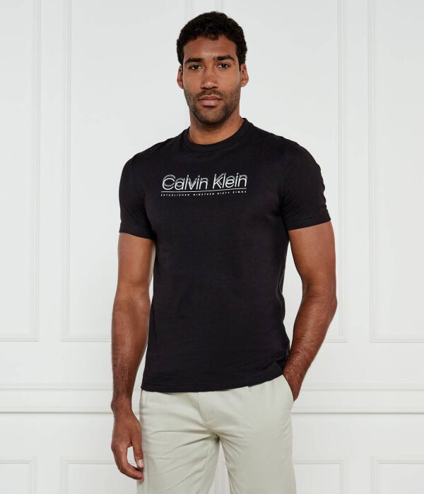 

Футболка мужская Calvin Klein с надписью, черный