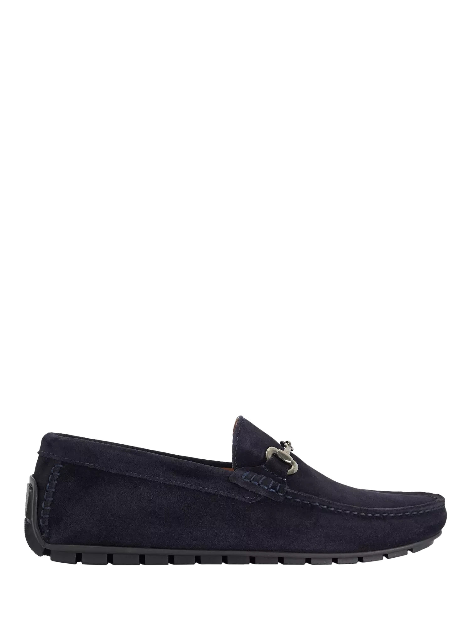 Мокасины-лоферы Brackon из замши с отделкой под кинжал Dune London, Navy