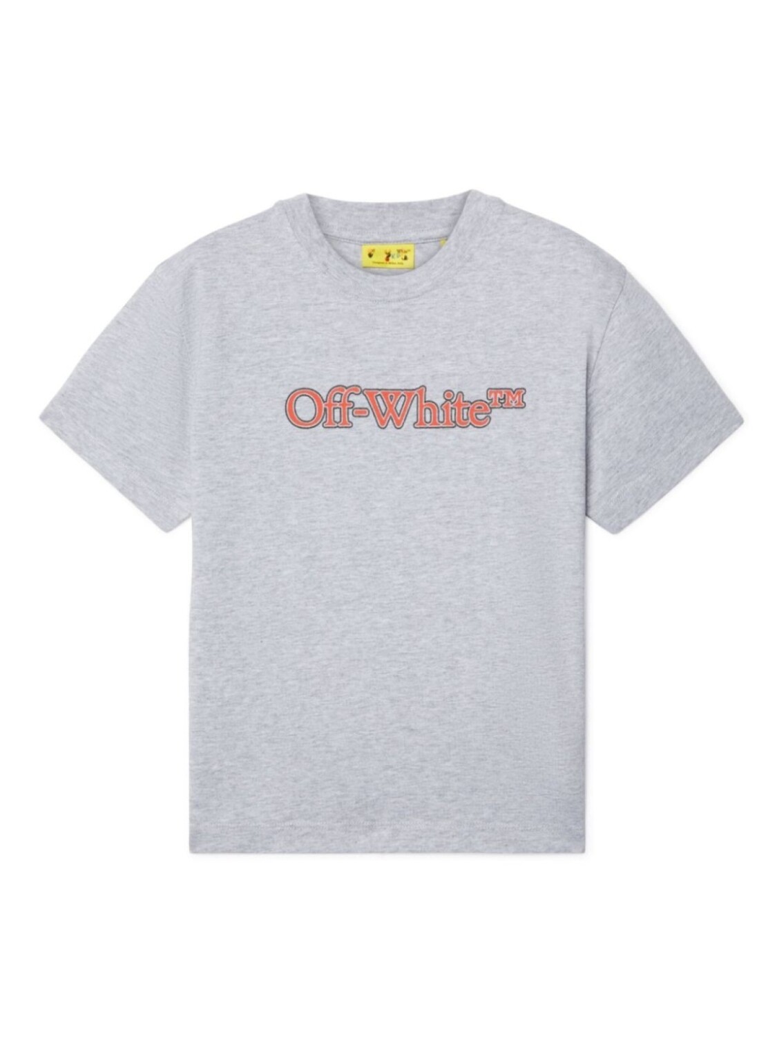 

Футболка с надписью «Большая книга» Off-White Kids, серый