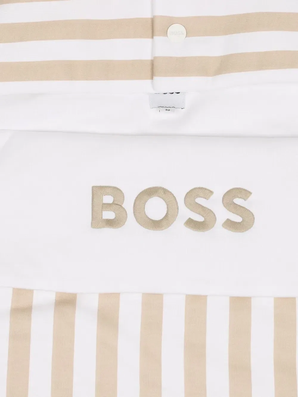 Полосатый спальный конверт Boss Kidswear, белый — фото 4