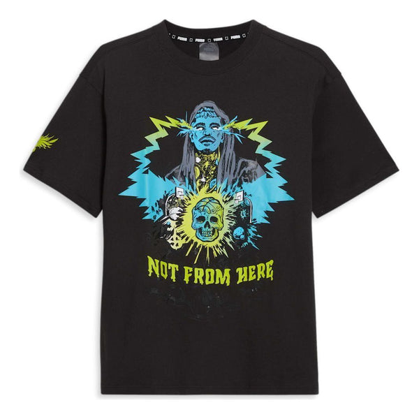 

Футболка x melo blue hive basketball t-shirt 'black' Puma, черный