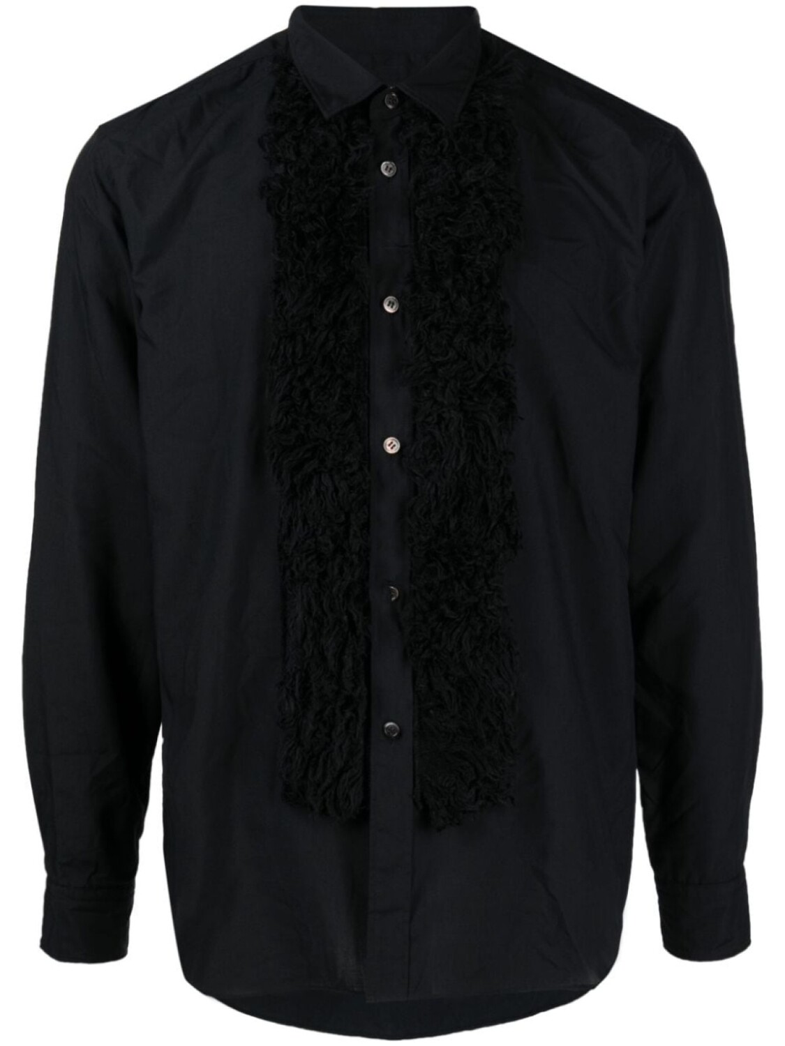 

Comme des Garçons Homme Plus рубашка с длинными рукавами и искусственным мехом, черный
