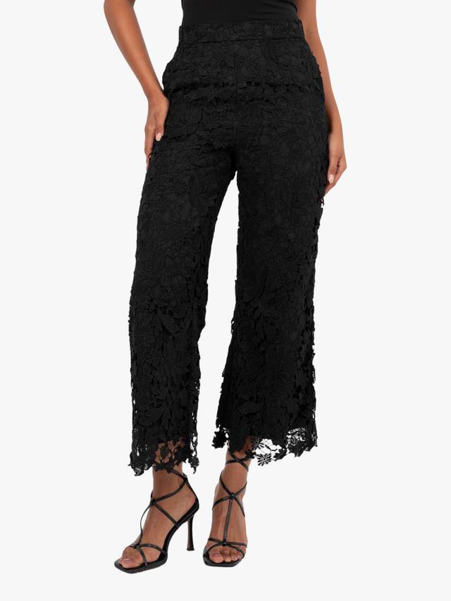 

Широкие брюки с цветочным кружевом Lovedrobe, Black